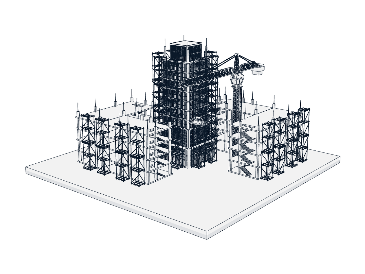 Line drawing: Construction · structural frame